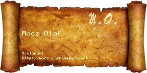 Mocz Olaf névjegykártya